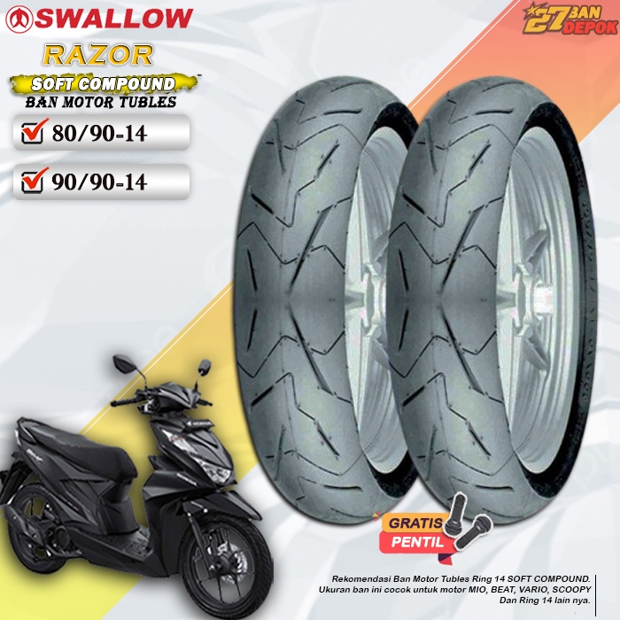 Ban Motor SWALLOW Razor Ring 14 Tubles Ban Motor Tubeless Mio Beat Vario Scoopy Ring 14 Tubles