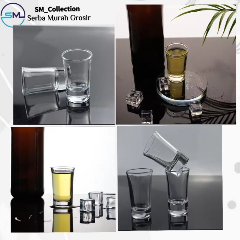 gelas mini/gelas kecil kaca/gelas minum kecil/gelas arak/sloki bening kaca TG-03