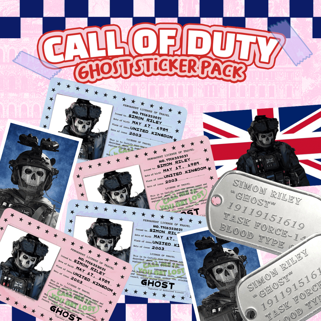 

GHOST CALL OF DUTY sticker pack