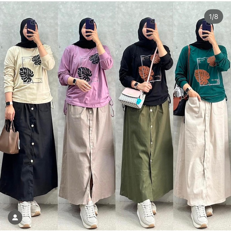 set rok combed chino wanita set rok wanita set wanita