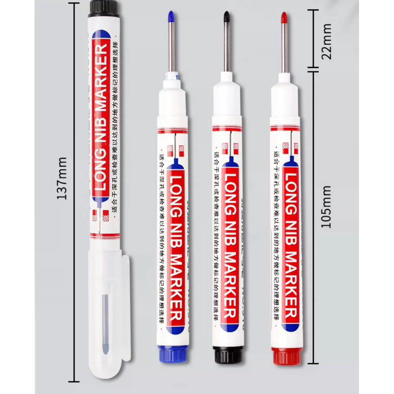 

[READY] Spidol Permanent Long Nib Marker China Pensil Pen Hitam