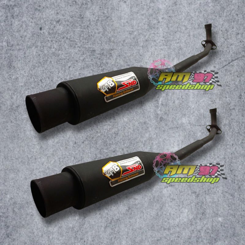 Knalpot Racing SND Cat Pernis Hitam Netral Semua Motor Bebek Supra  Karisma Blade Smash Revo