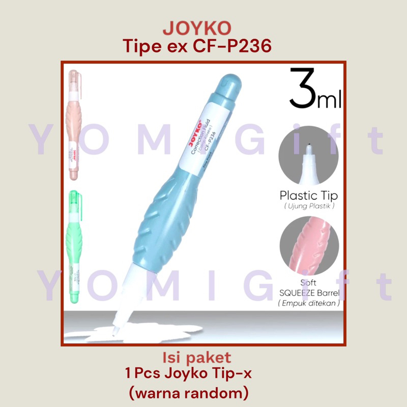 

[ECER] Tip x Pen / Tip Ex cair Pastel Colour / Correction Fluid Joyko CF-P236