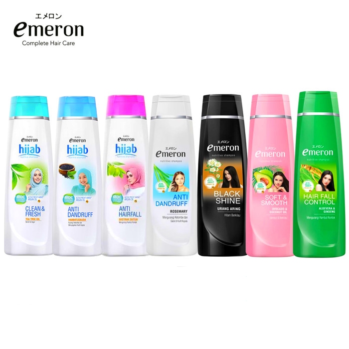 EMERON Shampoo 170 ml & 340 ml - Black Shine / Soft & Smooth / Hair Fall Control / Anti Dandruff / H