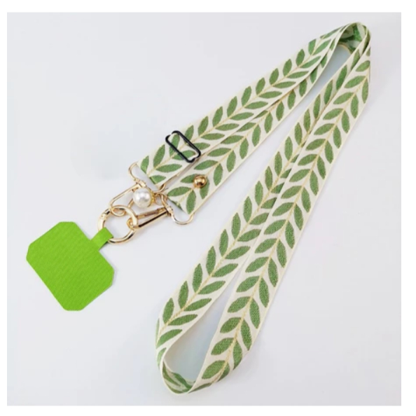 Korean Tali HP Lanyard Cross-body Hemp Rope Motif warna Gantungan Handphone Universal tali gantungan