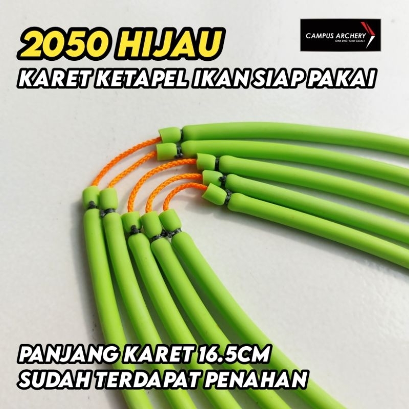 Karet Ketapel Ikan 2050 Hijau Siap Pakai Best Quality