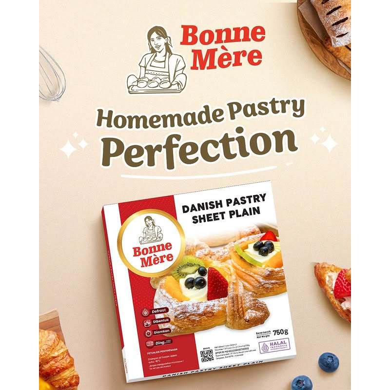 Bonne Mere Danish pastry 750gr Puff Pastry 800gr Cromboloni croissants zuppa