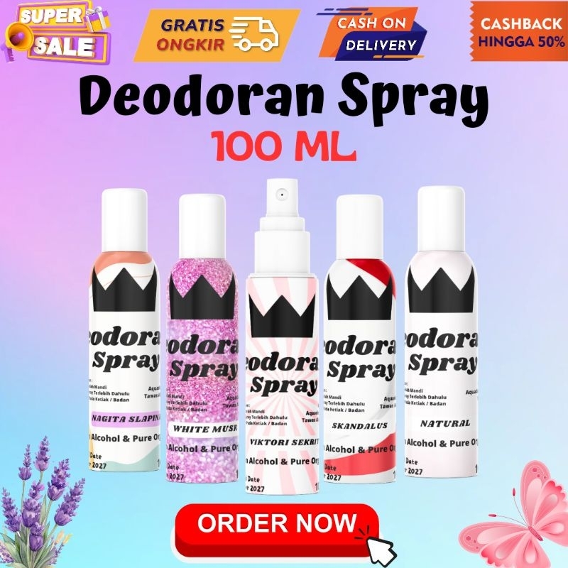 DEODORANT TAWAS SPRAY 100 ML NON ALKOHOL - DEODORAN SPRAY TAWAS - DEO SPRAY WANGI TAHAN LAMA / DEODO