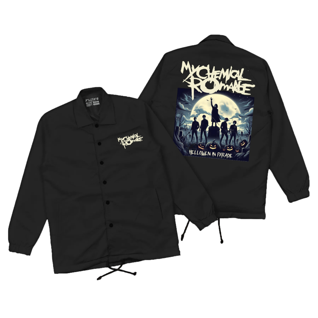 Flooks Coach Jacket My Chemical romance hellowen in the parade warna Hitam Keren