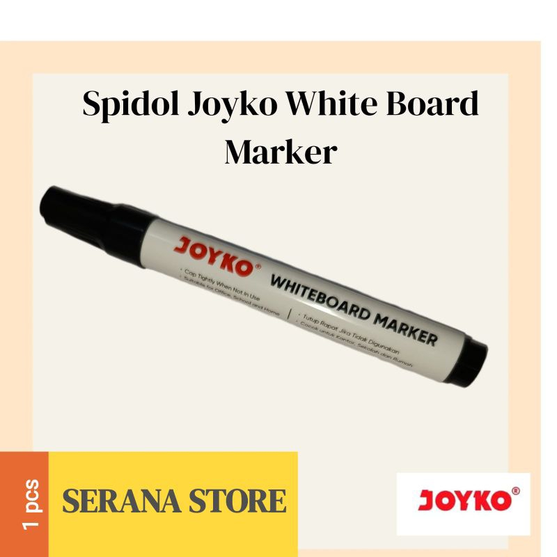 

JOYKO WHITE BOARD MARKER BLACK / SPIDOL PAPAN TULIS JOYKO HITAM (1PCS)