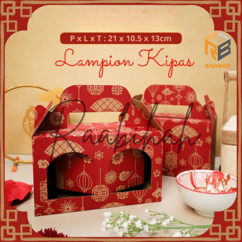 

10 Pcs Dus Jinjing Box isi 2 Toples Jar Merah Imlek uk 21 x 10.5 x 13 cm