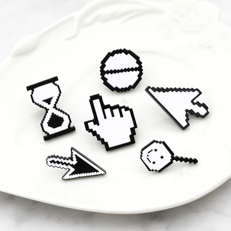 Bros Enamel Bentuk Cursor Putih Keyboard Komputer