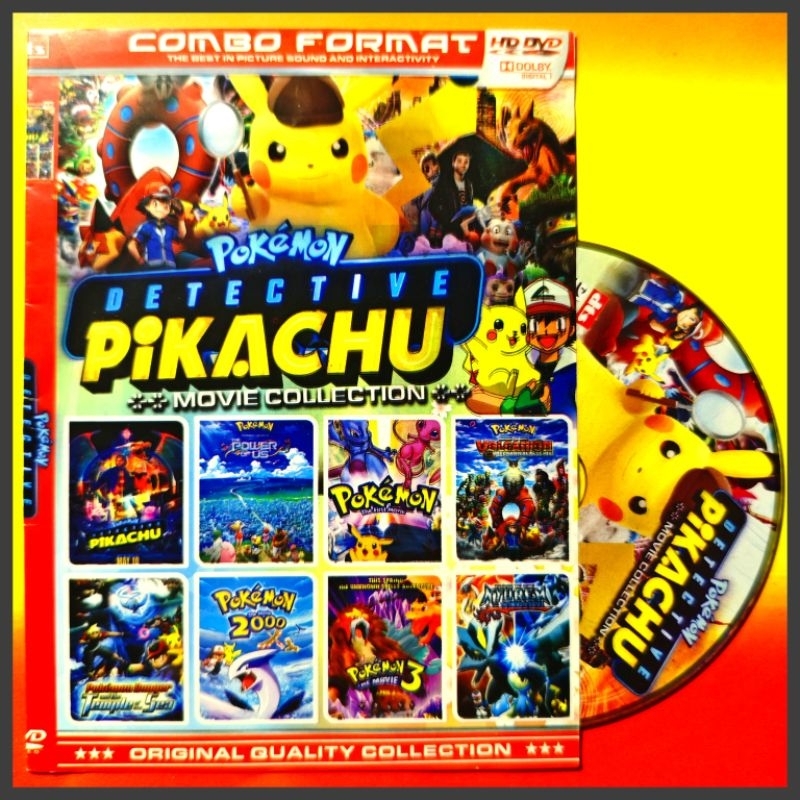 Kaset Film Kartun Anak Koleksi Pokemon Detective Pikachu Pilihan Lengkap isi 8 Judul Teks Indonesia