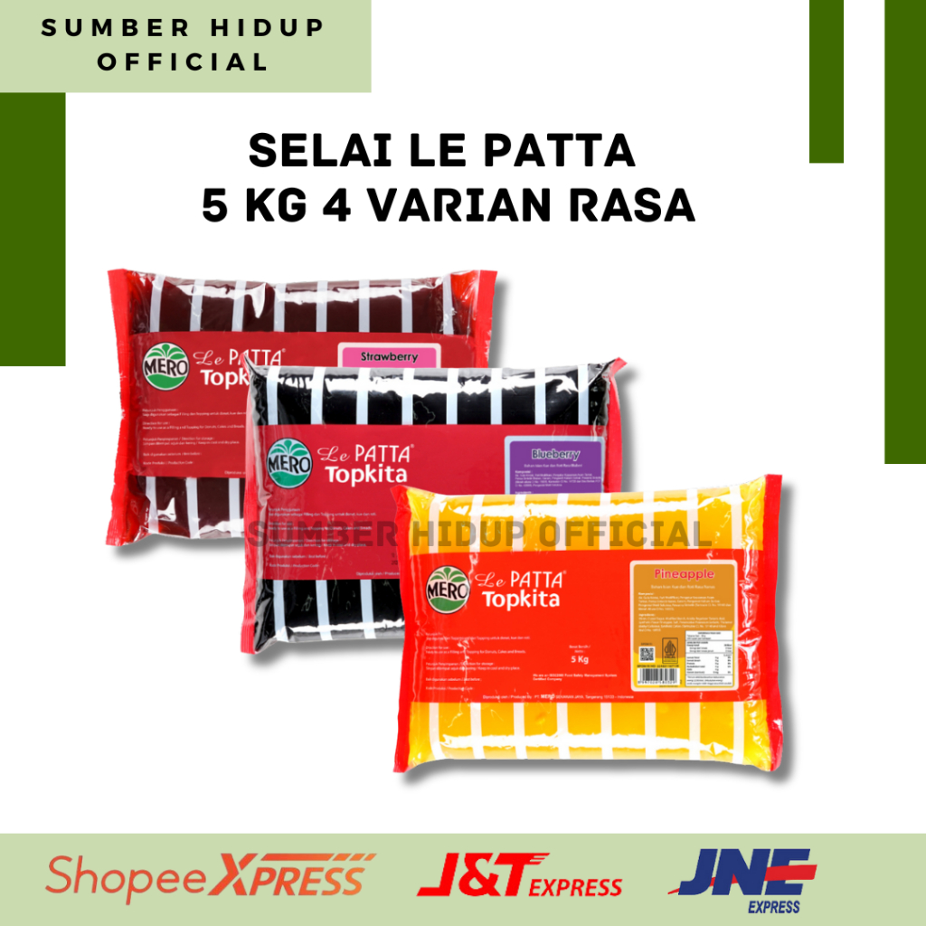 

SELAI LE PATTA TROPICANA FILLING 4 VARIAN RASA 5 KG TERMURAH