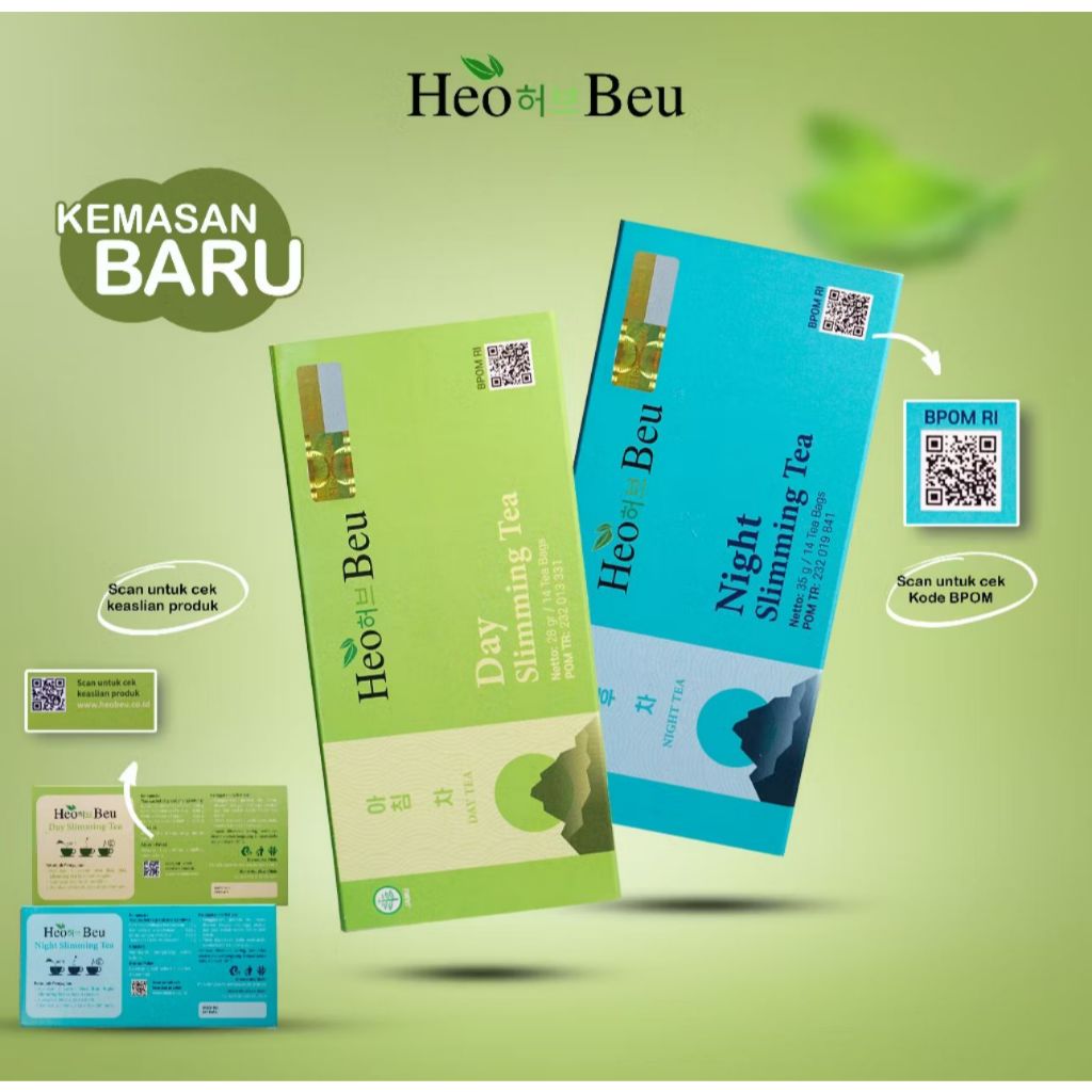 

HEO BEU Slimming Tea ORIGINAL Teh Pelangsing Sepaket Lebih Hemat Halal BPOM