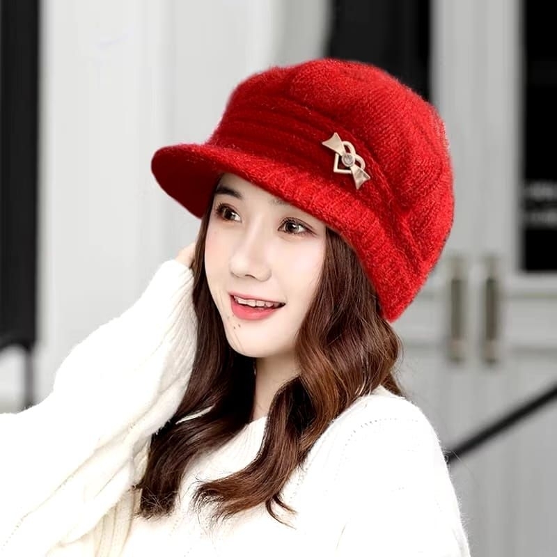 Topi bareta rajut wanita dewasa import