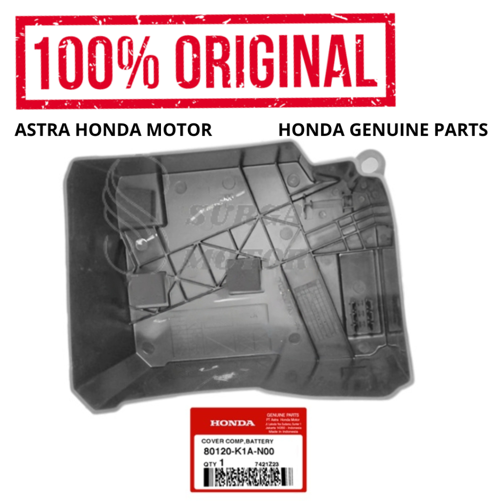 Cover Comp Battery Tutup Accu BeAT K1A Genio   80120-K1A-N00 Kover Aki Baterai Batrei Batre  80120K1
