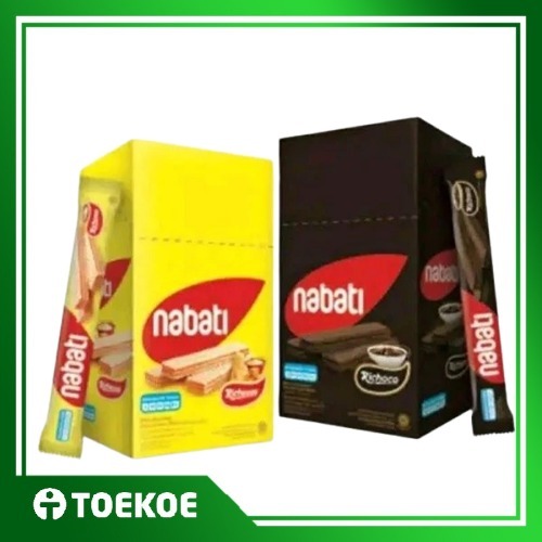 

TOEKOE Nabati Wafer Box Rasa Keju Cokelat Isi 20pcs x 6 Gr