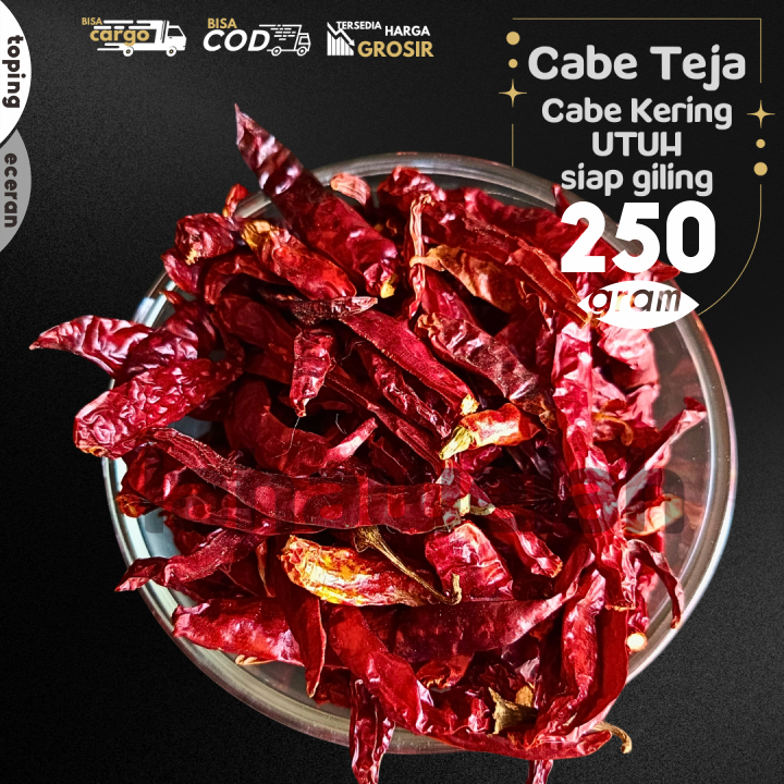 

Bumbu Cabai Utuh Kering Cabe TEJA siap giling isi 250g by Lahawelah