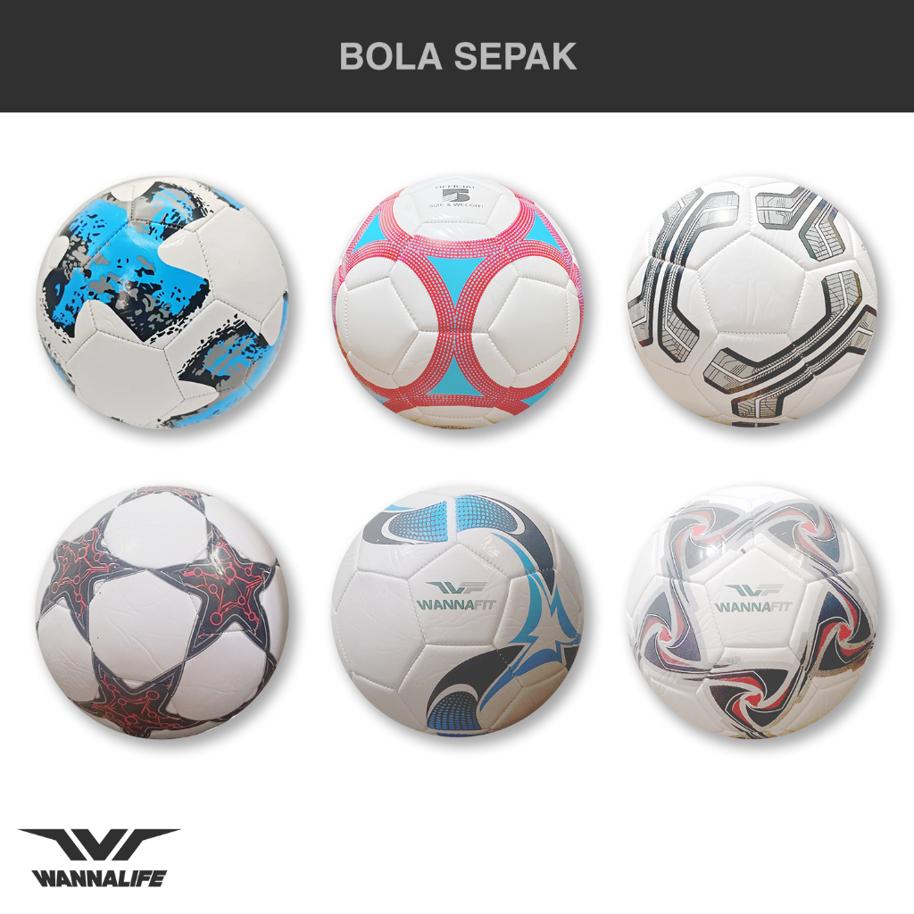 WANNALIFE Bola Sepak Size 5 | Alat Olahraga