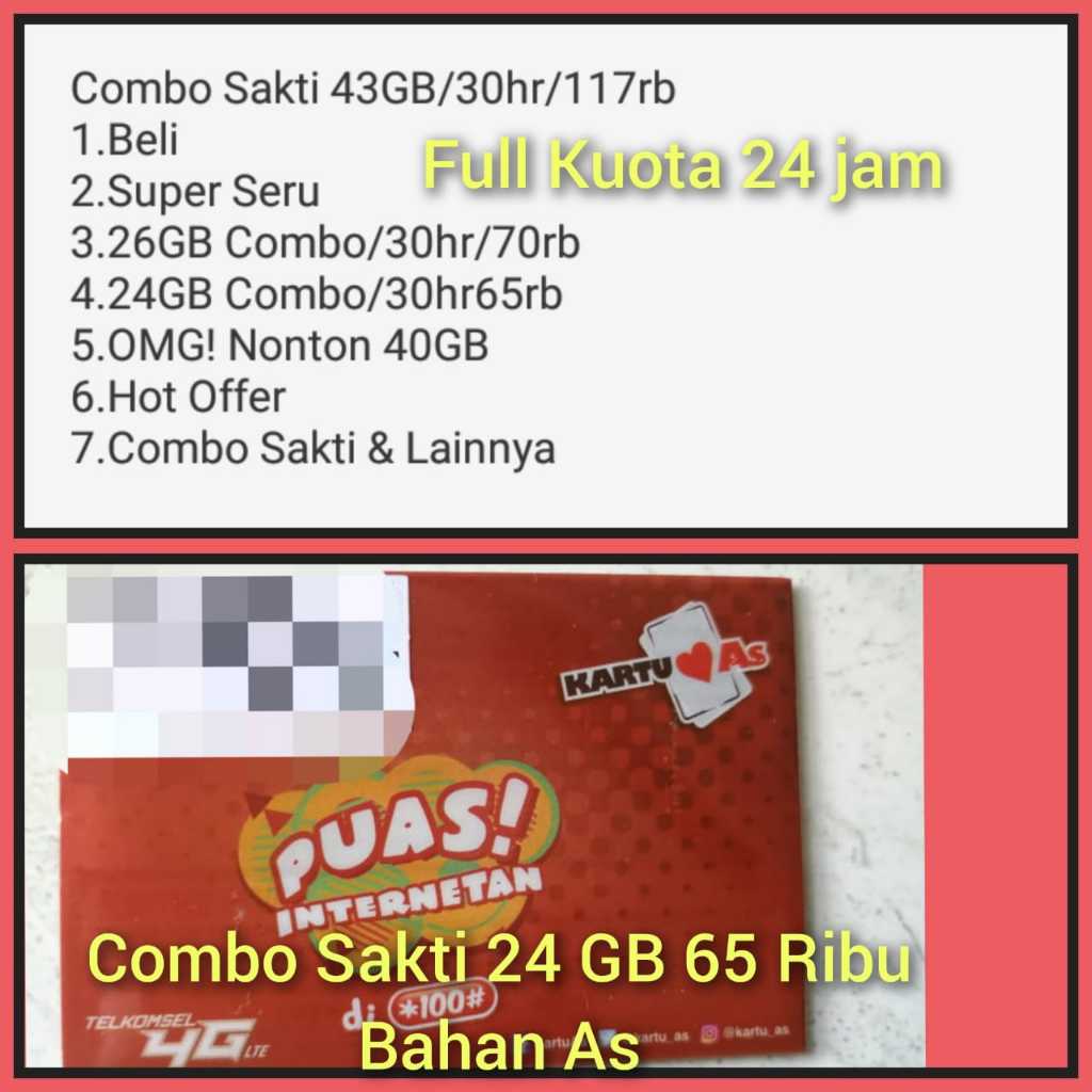 (Bisa COD)Kartu Perdana Telkomsel Combo Sakti Max - 32/26/21GB