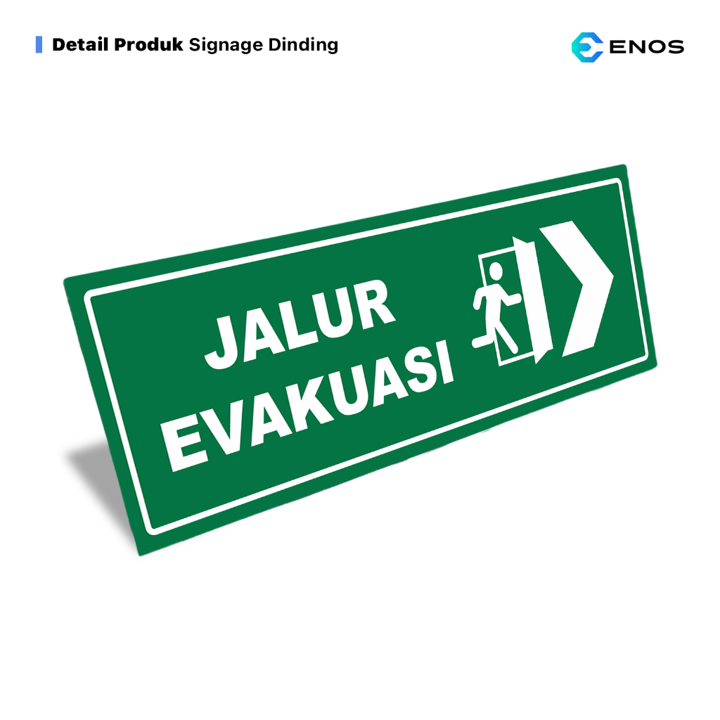 

kln SIGN SIGNAGE JALUR EVAKUASI AKRILIK PRINT UV ANTI AIR PREMIUM 30 X 10 CM / PAPAN TANDA ACRYLIC