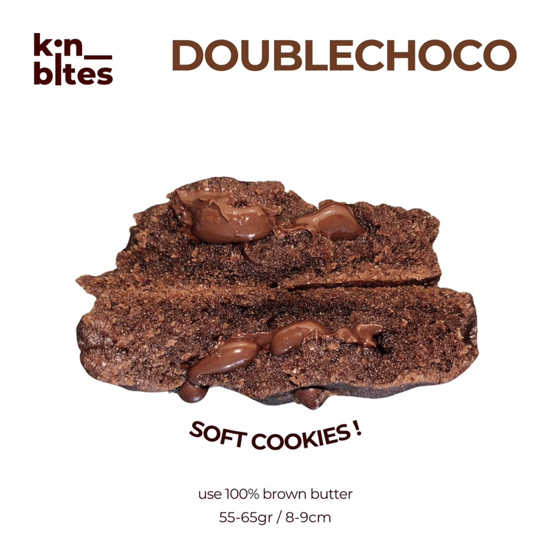 

Soft Cookies Chocolate Chococips Cookies Double Choco Dark Coklat