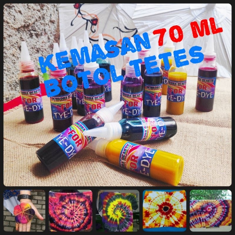 

pewarna TIE DYE, 70ml, pewarna batik,70ml, pewarna jumputan, pewarna kain, pewarna shibori, pewarna