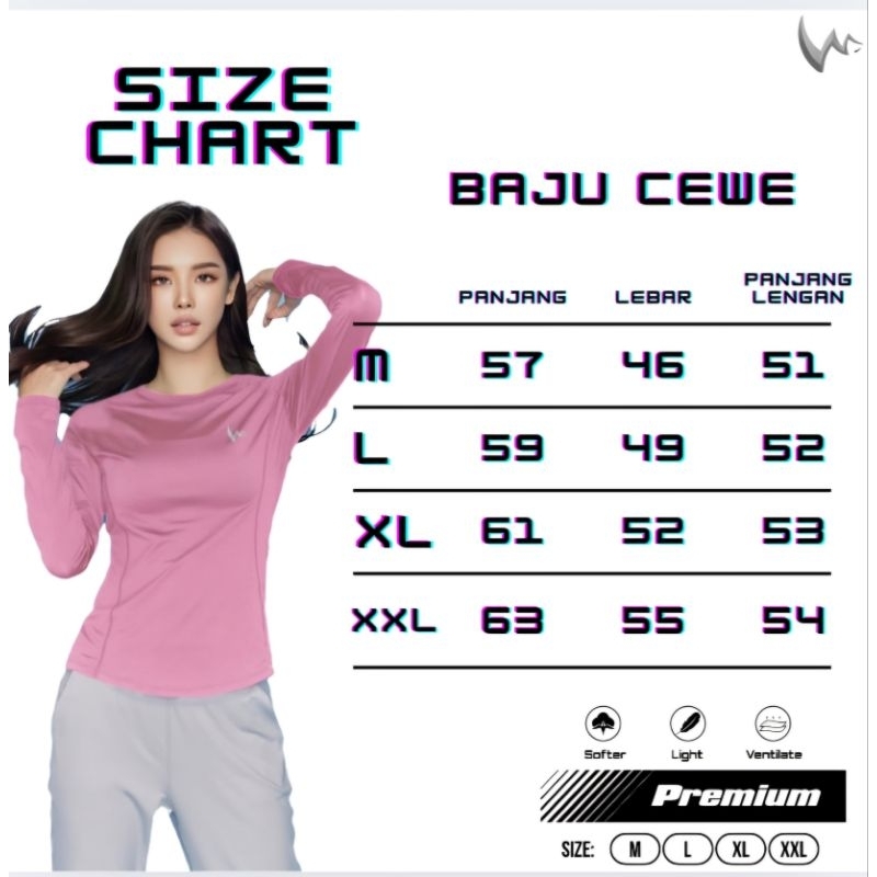 bestpromo winstorm lengan panjang baju olahraga wanita premium muslim dewasa kaos badminton cewe