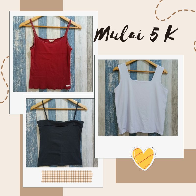 Preloved mulai 5 k tanktop CEWEK - De Palma