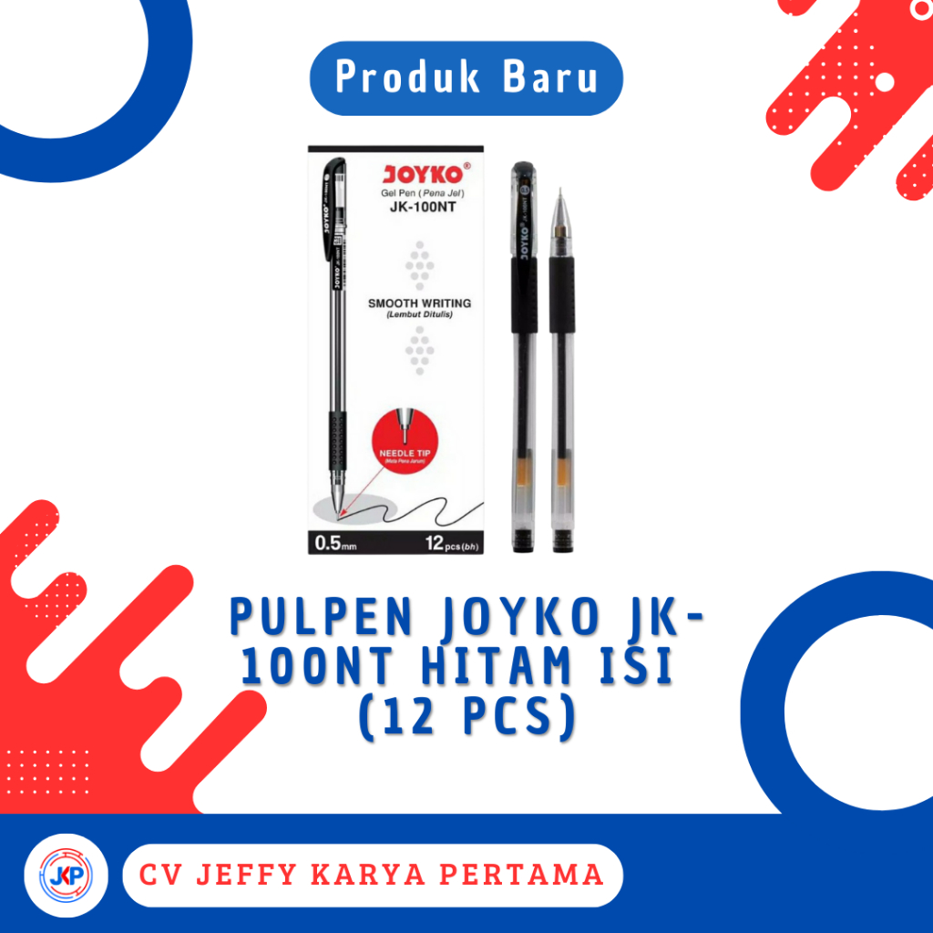 

Pulpen Joyko Jk-100nt Hitam (12 Pcs)