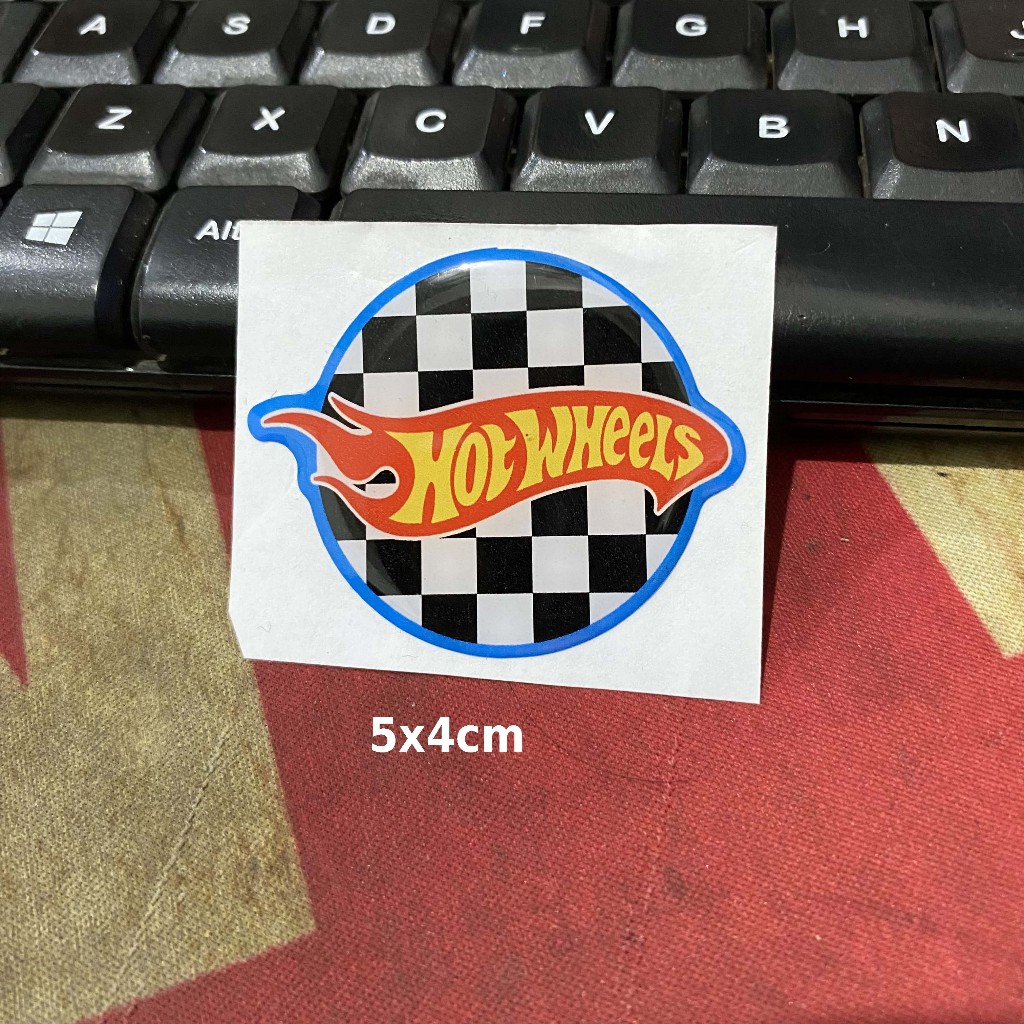 

Sticker Timbul Resin Hotwheels race Logo Stiker Lycal 3D Kecil Satuan
