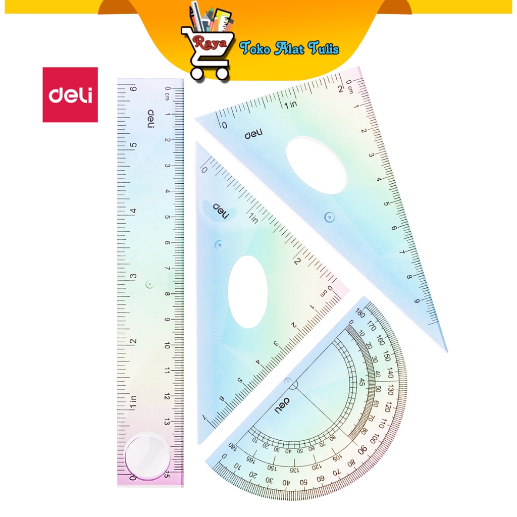 

Deli Penggaris set 4pcs Ruler Set 4pcs H652