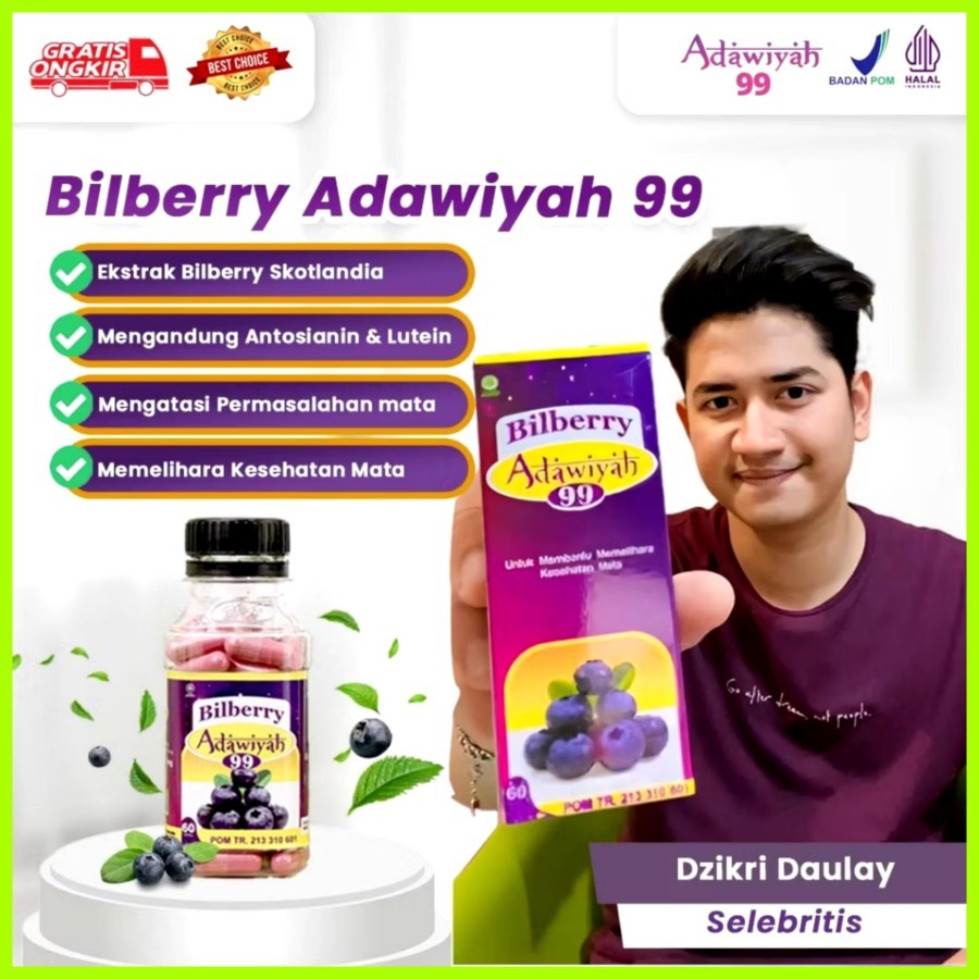 Adawiyah99 - Bilberry Adawiyah99 - Exstra Herbal Alami - Untuk Mata Minus