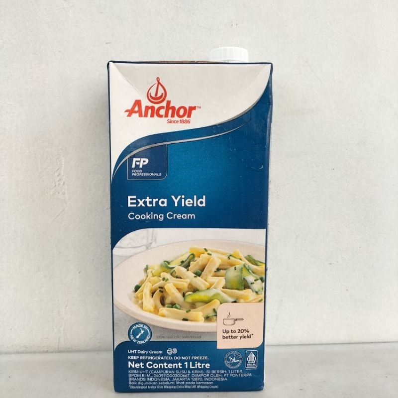

Extra Yield/Cooking Cream Anchor Kemasan 1 L (Khusus Gojek/Grab Sameday/Instant)