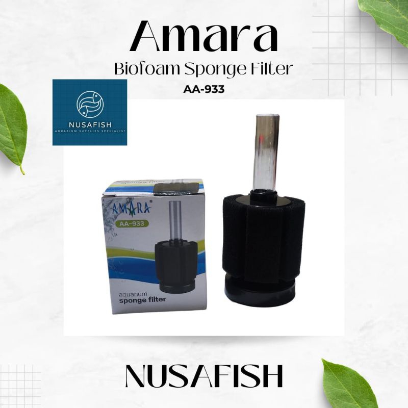AMARA 933 Biofoam Sponge Filter Aquarium Kolam Ikan Hias Gelembung Udara Ikan Hias Penjernih Air Aku