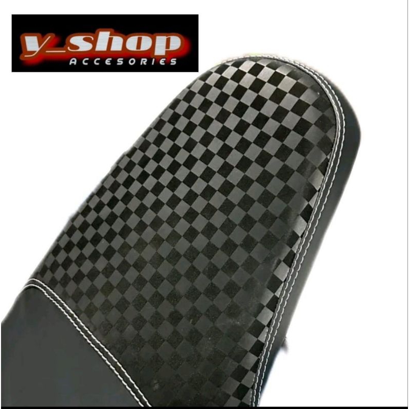 Sarung Kulit Jok Motor Honda Wave 125 Motif Catur Original