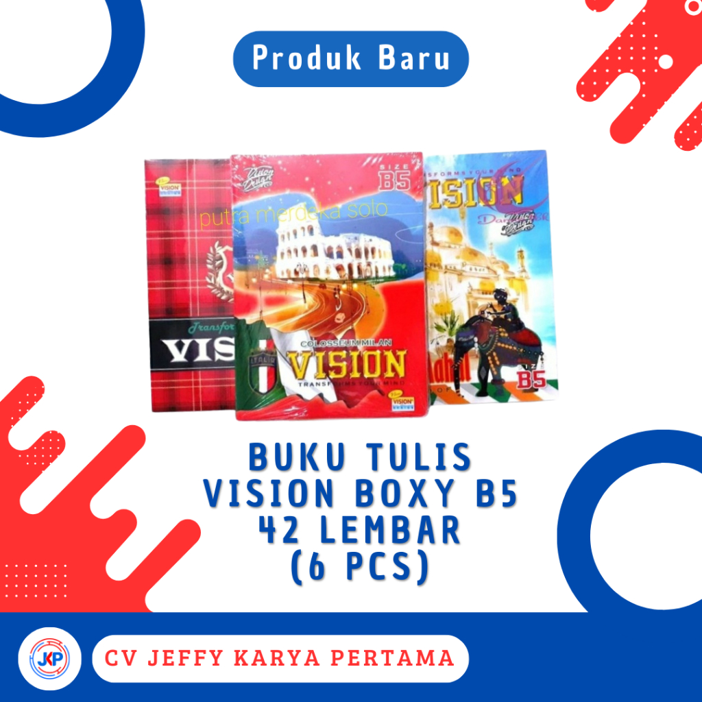 

Buku Tulis Vision Boxy B5 42 Lembar (6 Pcs)