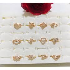 Grosir cincin anak permata, cincin anak xuping gold grosir 12pcs modal random