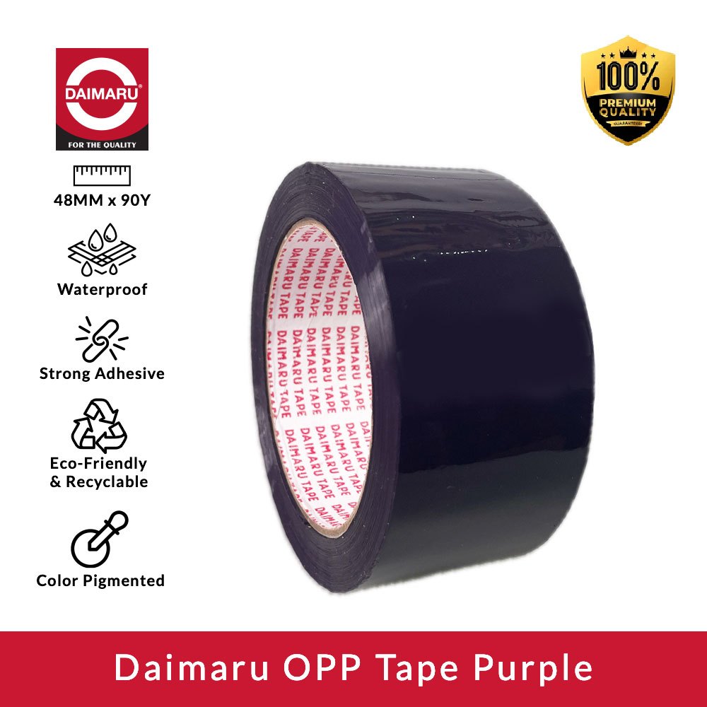 

Daimaru OPP Tape Purple / Violet Color 48mm x 90 Yard Lakban Plastik Ungu