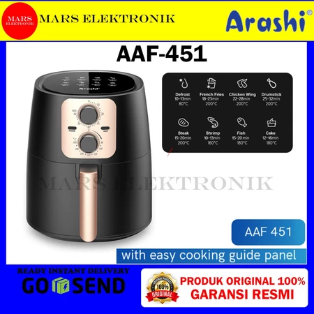 [ COD READY ] ARASHI AIR FRYER - AAF-451 / AAF-451 / AIR FRYER / PENGGORENG TANPA MINYAK / READY / R