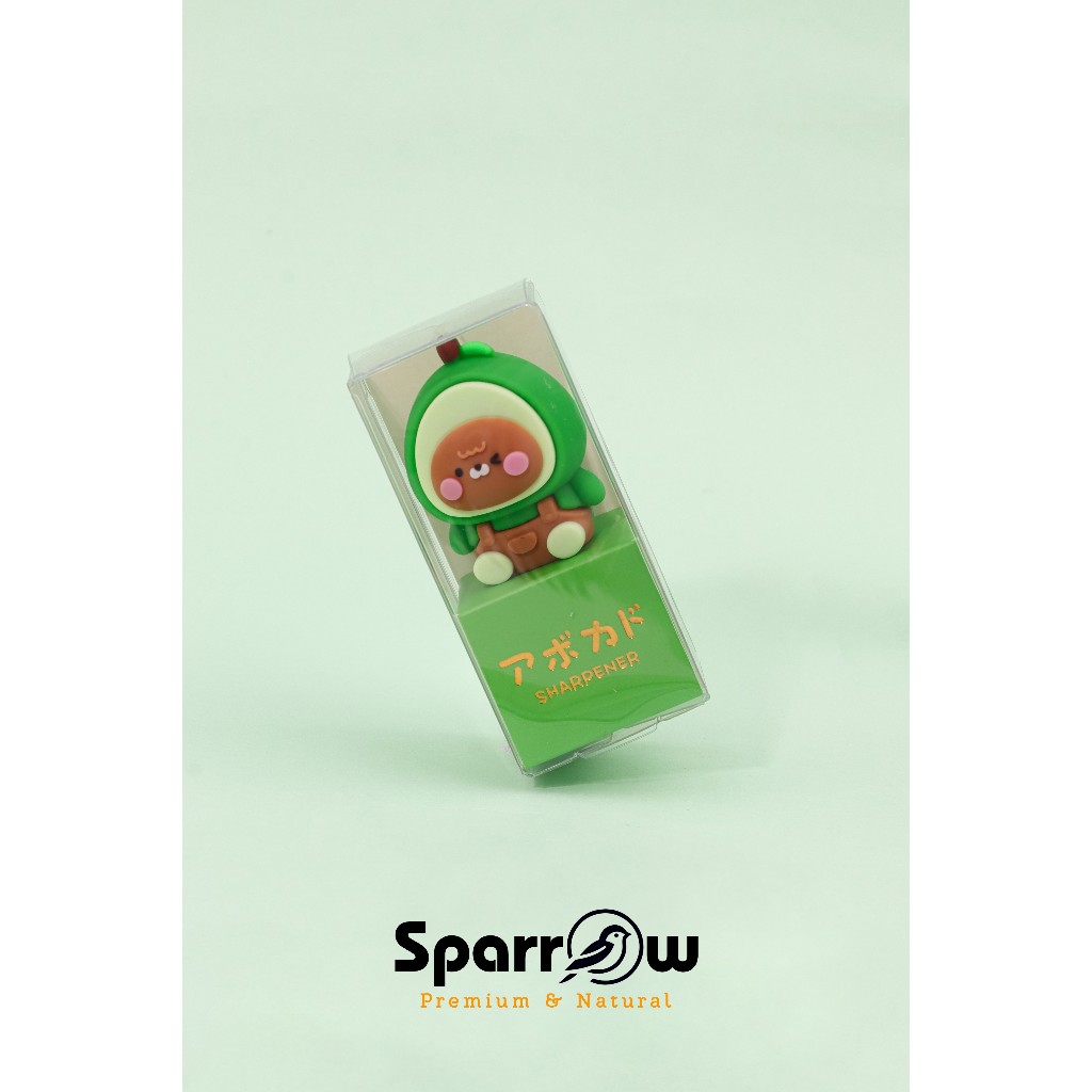 

SPARROW Rautan Pensil / Pencil Sharpener / Alat Tulis Karakter Lucu Cantik AVOCADO (7192)
