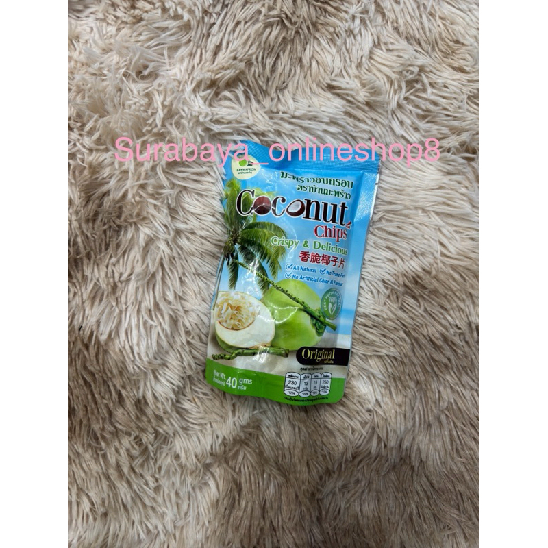 

snack Coconut Chips Crispy & Delicious Rasa Original Snack Bangkok Thailand
