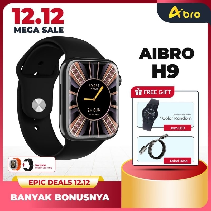 Jam tangan Aibro smartwatch H9 bluetooth telepon