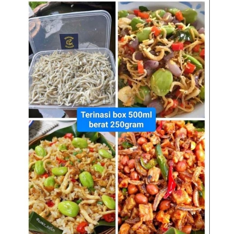 

murah Teri nasi teri medan kemasan box 500 ml berat 250 gr