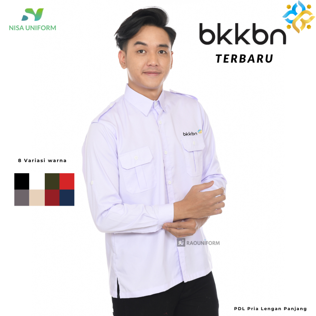 BKKBN LOGO BARU-Seragam BKKBN Terbaru 2025/Seragam Kependudukan/Seragam Dinas Lengan Panjang Pria