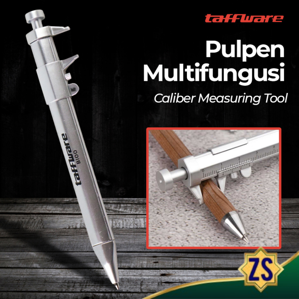 

Taffware Pena Pulpen Ballpoint Pen Caliber Measuring Tool Scale Ruler Alat Ukur Kaliber Penggaris