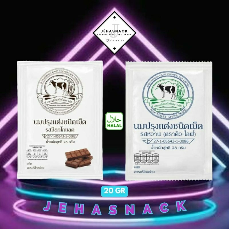 

[ PERMEN BKK ] Permen Susu Milk Tablet Candy Q Life HALAL 25gr ( Import Thailand - Bangkok )