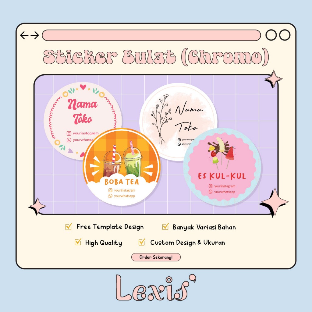 

CETAK STICKER LABEL BULAT STICKER TOPLES KEMASAN. BOTOL MINUMAN CUSTOM (Chromo Satuan)
