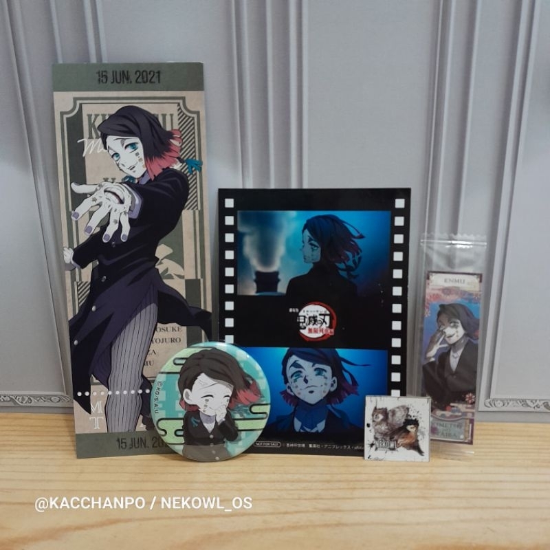 AAB Enmu Official Merchandise Kimetsu No Yaiba Merch KNY Demon Slayer DS Bookmark Postcard Posca Sti